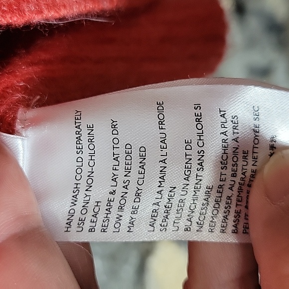 Women's Free People 100% cashmere orange sweater size large - Picture 7 of 9